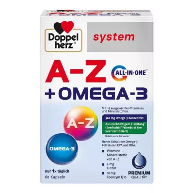 Cápsulas del sistema todo en uno Doppelherz A-Z + Omega-3, 60 piezas