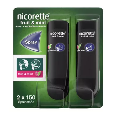 Nicorette Fruit &amp; Spray de menta 1 mg / spray NFC, 2 piezas