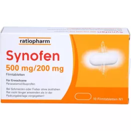 SYNOFEN 500 mg/200 mg comprimidos recubiertos con película, 10 uds