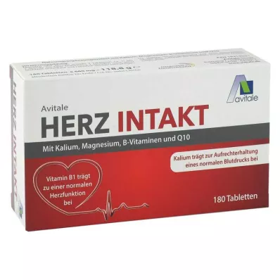 HERZ INTAKT con potasio+magnesio+vitaminas B tbl, 180 uds