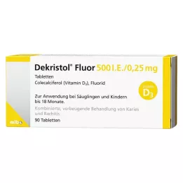 DEKRISTOL Flúor 500 U.I./0,25 mg comprimidos, 90 uds