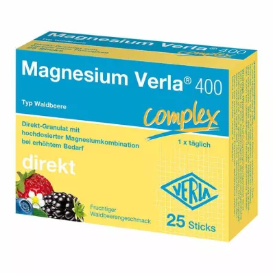 Magnesio Verla 400 gránulos directos de bayas silvestres, 25 piezas