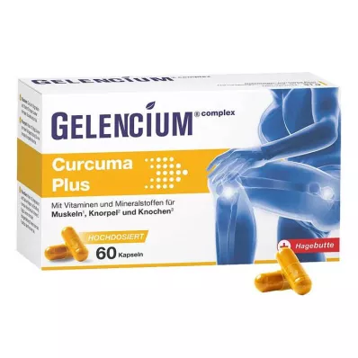 Gelencium Curcuma Plus dosis alta con cápsulas de vitamina C, 60 piezas