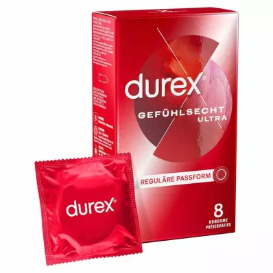 durex® Feel-Real Ultra condones, 8 piezas
