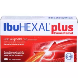 IBUHEXAL más paracetamol 200 mg/500 mg comprimidos recubiertos con película, 20 uds