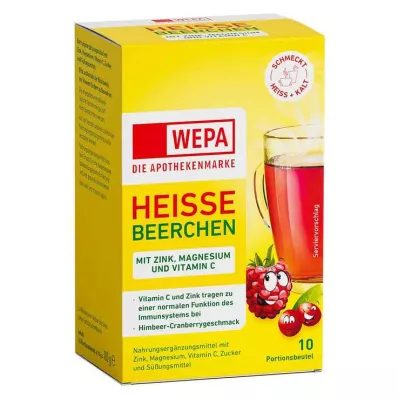 Bayas calientes Wepa + vitamina C + zinc + magnesio en polvo, 10x10 g