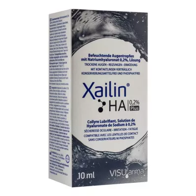 Xailin HA 0,2% más gotas para los ojos, 10 ml