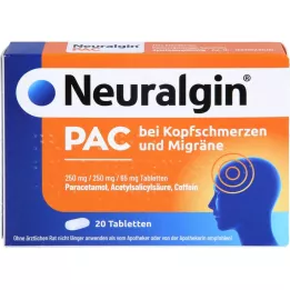 NEURALGIN PAC para dolores de cabeza y migraña Tabl., 20 uds