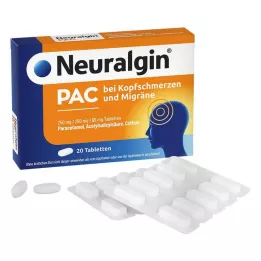 NEURALGIN PAC para dolores de cabeza y migraña Tabl., 20 uds