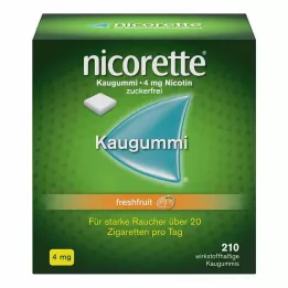 NICORETTE Chicle 4 mg freshfruit, 210 uds