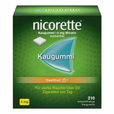 nicorette® chicle fruta fresca, 4 mg de nicotina, 210 piezas