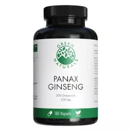 GREEN NATURALS Panax Ginseng cápsulas veganas de alta dosis, 180 uds