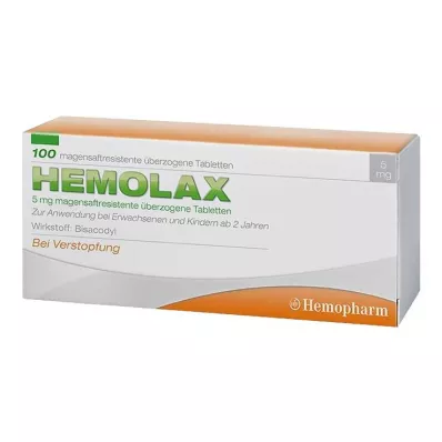 Hemolax 5 mg tabletas recubiertas gastrorresistentes, 100 st
