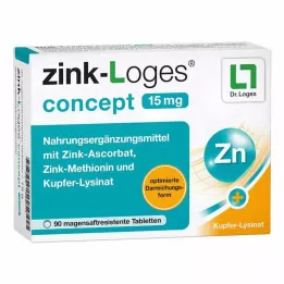 ZINK-LOGES concepto 15 mg comprimidos con recubrimiento entérico, 90 uds