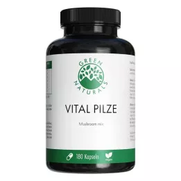 GREEN NATURALS Vital Mushrooms Cordyceps Reishi vegano, 180 uds