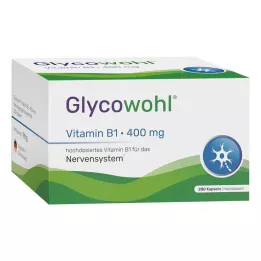 GLYCOWOHL Vitamina B1 Tiamina 400 mg cápsulas de alta dosis, 200 uds