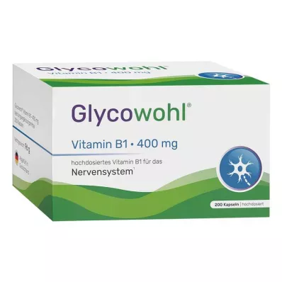 Glycowohl vitamina B1 tiamina 400 mg cápsulas de dosis alta, 200 piezas